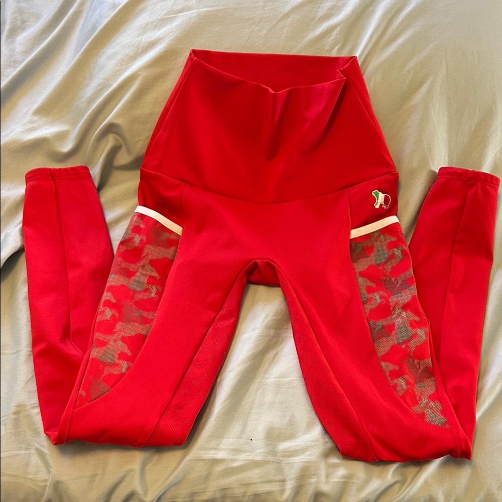 Red Women’s English Riding Equestrian Leggings Sz XS Designed in Italy
